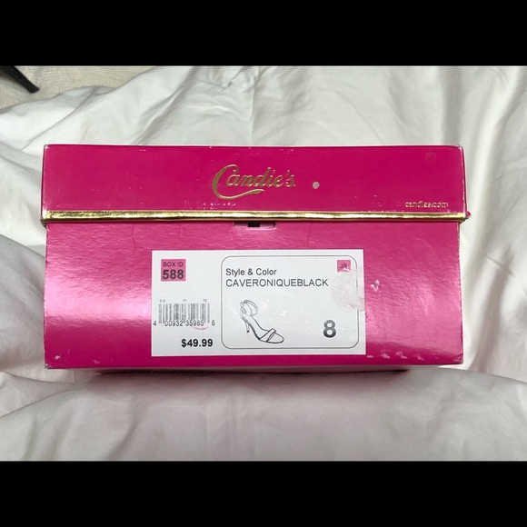 New! Candies black sandals hi heels size 8 - Picture 5 of 5